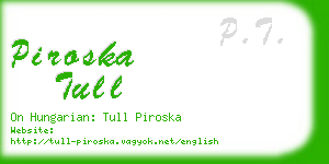 piroska tull business card